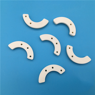 Custom made 99 alumina ceramic semicircle ring assembled parts